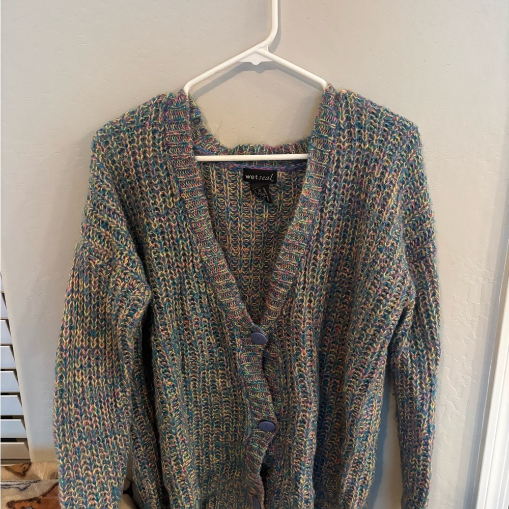 Wet Seal Colorful Knit Cardigan